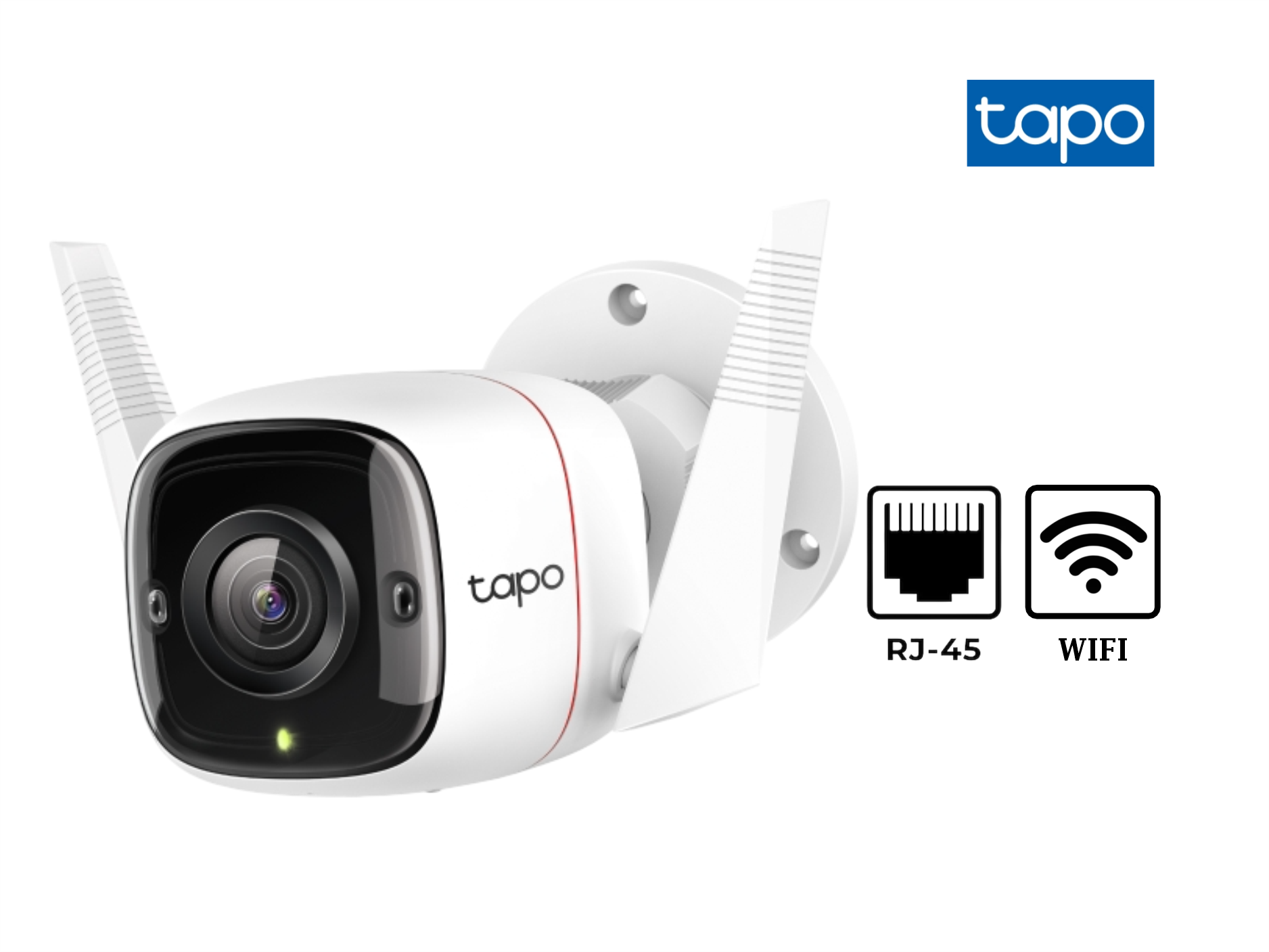 CAMARA TAPO EXT C310 3MP 2K, WIFI/IP, FIJA, AUDIO BIDIRECCIONAL,INFRARROJA,SIRENA INTEGRADA