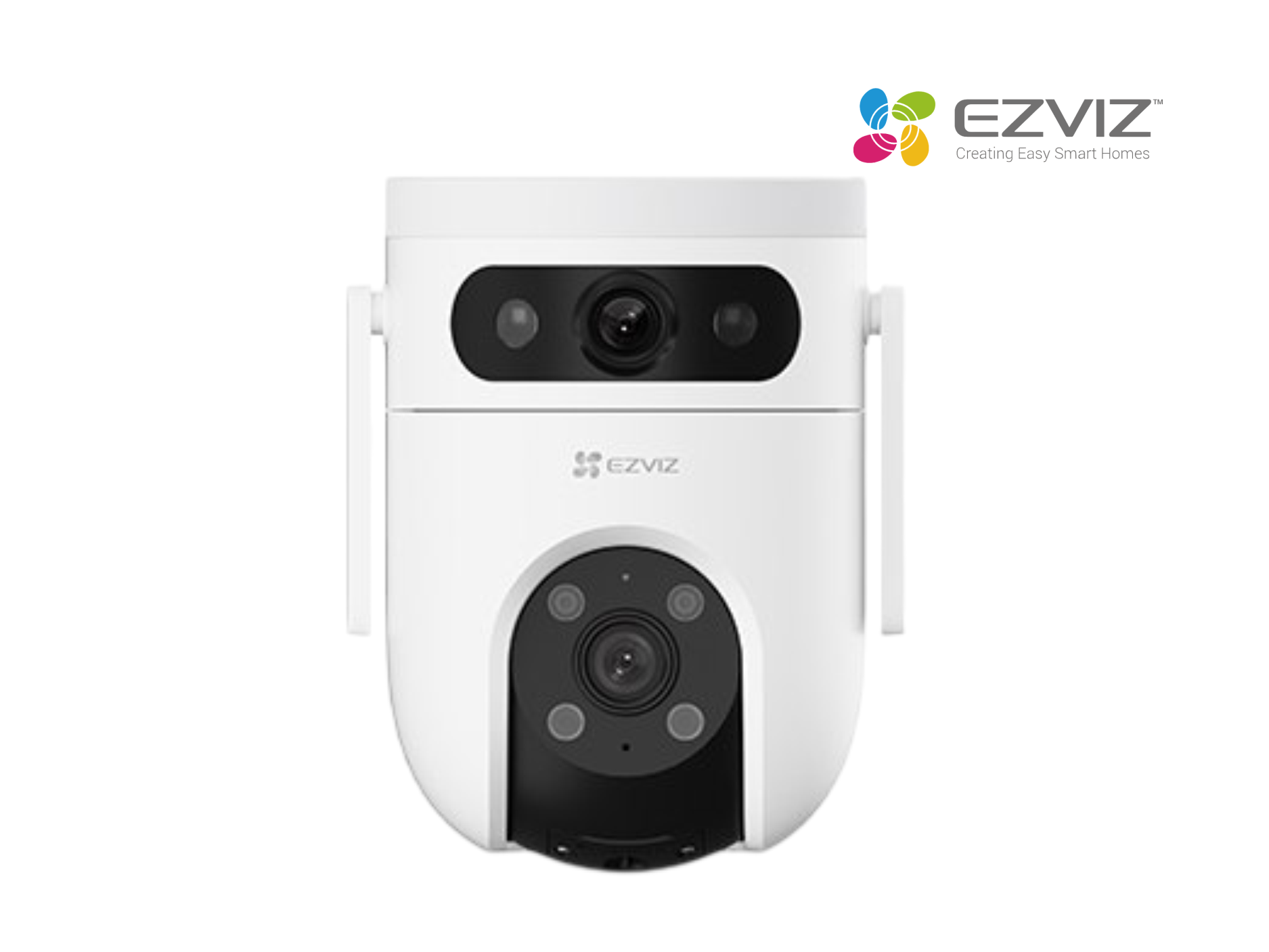 CAMARA EZVIZ EXT H9C DUAL 5MP 3K , AUDIO 2 VIAS , WIFI 2.4GHZ, 360° A COLOR, CON SIRENA INTEGRADA,IP67